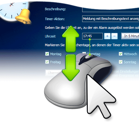 Mausrad zur Eingabe verwenden